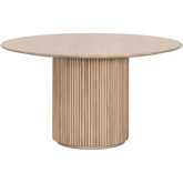 Belfast 54" Round Dining Table in Natural Oak Finish